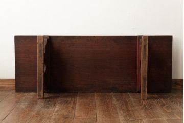 アンティーク家具　和製アンティーク　明治大正期　使い込まれた木の質感が味わい深い座机(文机、ローテーブル、飾り台)(R-038858)