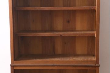 アンティーク家具　和製アンティーク　ノスタルジックな雰囲気が魅力の重ねキャビネット(戸棚、収納棚、食器棚)(R-038865)