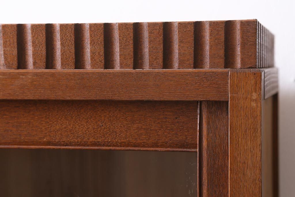 アンティーク家具　和製アンティーク　ノスタルジックな雰囲気が魅力の重ねキャビネット(戸棚、収納棚、食器棚)(R-038865)