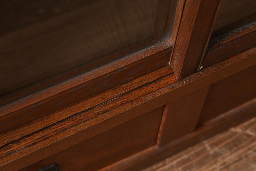 アンティーク家具　和製アンティーク　ノスタルジックな雰囲気が魅力の重ねキャビネット(戸棚、収納棚、食器棚)(R-038865)