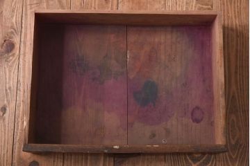 アンティーク家具　明治大正期　引き出し付き　小振りな収納棚(戸棚、キャビネット)(R-038869)