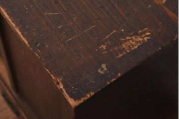 アンティーク家具　明治大正期　引き出し付き　小振りな収納棚(戸棚、キャビネット)(R-038869)