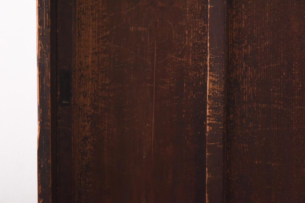 アンティーク家具　明治大正期　引き出し付き　小振りな収納棚(戸棚、キャビネット)(R-038869)