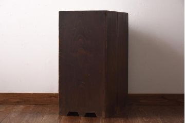 アンティーク家具　明治大正期　引き出し付き　小振りな収納棚(戸棚、キャビネット)(R-038869)