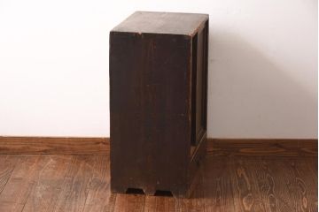 アンティーク家具　明治大正期　引き出し付き　小振りな収納棚(戸棚、キャビネット)(R-038869)