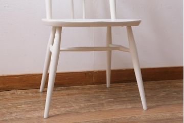 ヴィンテージ家具　イギリスビンテージ　ERCOL(アーコール)　アンティークペイント　希少!洗練された佇まいのラダーバックチェア(ダイニングチェア、椅子)(R-038871)