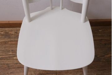 ヴィンテージ家具　イギリスビンテージ　ERCOL(アーコール)　アンティークペイント　希少!洗練された佇まいのラダーバックチェア(ダイニングチェア、椅子)(R-038871)