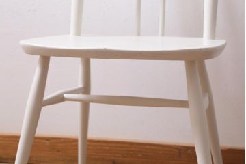 ヴィンテージ家具　イギリスビンテージ　ERCOL(アーコール)　アンティークペイント　希少!洗練された佇まいのラダーバックチェア(ダイニングチェア、椅子)(R-038871)
