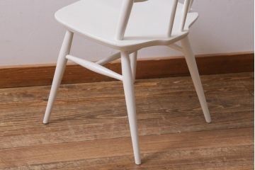 ヴィンテージ家具　イギリスビンテージ　ERCOL(アーコール)　アンティークペイント　希少!洗練された佇まいのラダーバックチェア(ダイニングチェア、椅子)(R-038871)