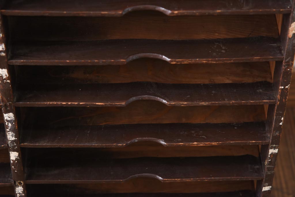 アンティーク家具　昭和初期　レトロな書類ケース(書類棚、収納棚)(R-038873)