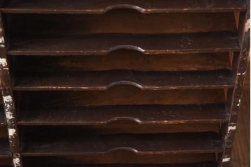 アンティーク家具　昭和初期　レトロな書類ケース(書類棚、収納棚)(R-038873)