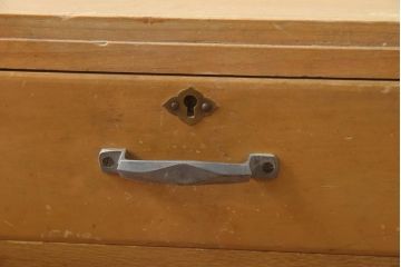 アンティーク家具　柔らかな色合いが魅力の引き出し付き文机(座机)(R-038875)