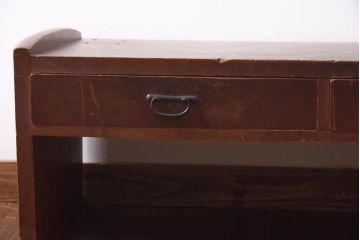 アンティーク家具　和の雰囲気を感じる引き出し付き文机(座机)(R-038876)