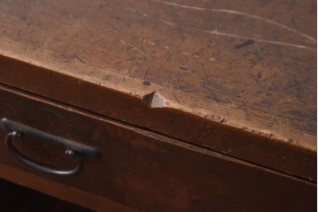アンティーク家具　和の雰囲気を感じる引き出し付き文机(座机)(R-038876)