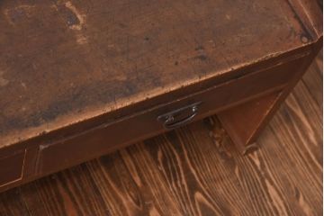 アンティーク家具　和の雰囲気を感じる引き出し付き文机(座机)(R-038876)