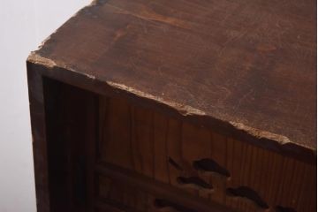 アンティーク家具　和製アンティーク　松竹梅　透かし彫りが風情あふれる下駄箱(収納棚、戸棚、キャビネット)(R-038877)