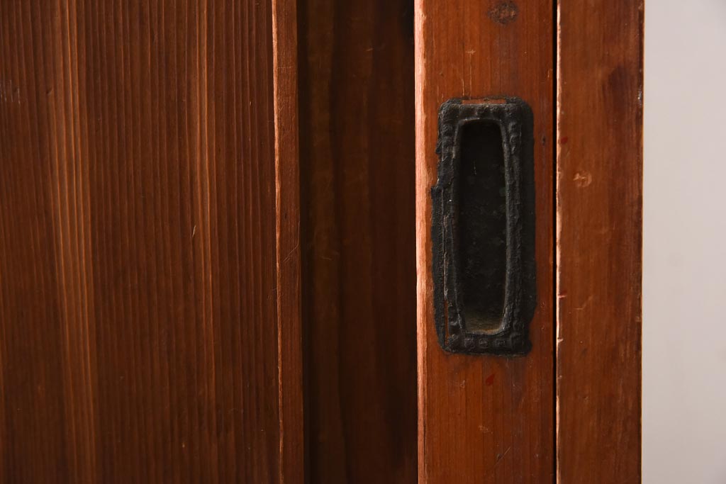 アンティーク家具　和製アンティーク　昭和初期　和モダンな雰囲気漂う戸棚(収納棚、キャビネット)(R-038878)