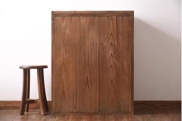 アンティーク家具　和製アンティーク　昭和初期　和モダンな雰囲気漂う戸棚(収納棚、キャビネット)(R-038878)