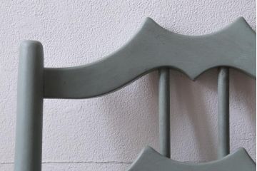 ペイント家具　イギリスヴィンテージ　ERCOL(アーコール)　希少!淡いカラーが優しげな雰囲気のラダーバックチェア(ダイニングチェア、椅子、ビンテージ)(R-038879)