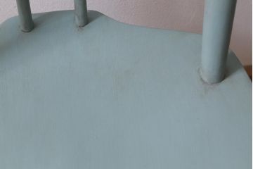 ペイント家具　イギリスヴィンテージ　ERCOL(アーコール)　希少!淡いカラーが優しげな雰囲気のラダーバックチェア(ダイニングチェア、椅子、ビンテージ)(R-038879)