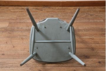 ペイント家具　イギリスヴィンテージ　ERCOL(アーコール)　希少!淡いカラーが優しげな雰囲気のラダーバックチェア(ダイニングチェア、椅子、ビンテージ)(R-038879)