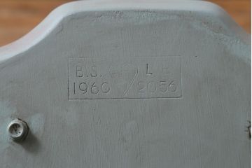 ペイント家具　イギリスヴィンテージ　ERCOL(アーコール)　希少!淡いカラーが優しげな雰囲気のラダーバックチェア(ダイニングチェア、椅子、ビンテージ)(R-038879)