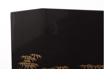 中古　在銘　華仙(上田)・蕃仙(三沢)　梅図・竹図　和の風情をたのしめる衝立(パーテーション)(R-038883)