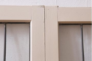 アンティーク建具　和製アンティーク　ステンドグラスがレトロなガラス戸2枚セット(窓、建具)(R-038886)