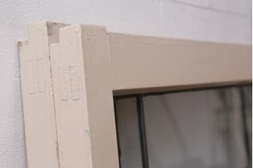 アンティーク建具　和製アンティーク　ステンドグラスがレトロなガラス戸2枚セット(窓、建具)(R-038886)