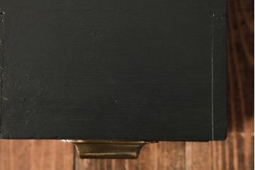 アンティーク家具　昭和レトロ　落ち着きのあるグリーンのペイントが素敵な小引き出し(小物収納)(R-038892)