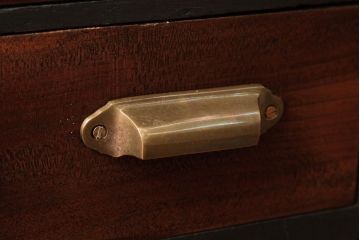 アンティーク家具　昭和レトロ　落ち着きのあるグリーンのペイントが素敵な小引き出し(小物収納)(R-038892)