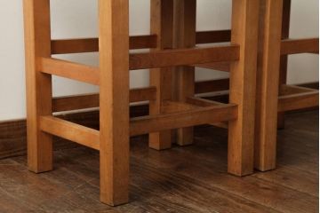 ビンテージ家具　松本民芸家具　初期モデル　ラッシスツール2脚セット(チェア、椅子)(R-038896)