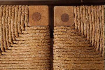 ビンテージ家具　松本民芸家具　初期モデル　ラッシスツール2脚セット(チェア、椅子)(R-038898)