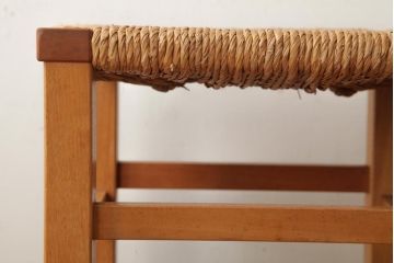 ビンテージ家具　松本民芸家具　初期モデル　ラッシスツール2脚セット(チェア、椅子)(R-038899)