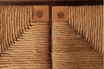 ビンテージ家具　松本民芸家具　初期モデル　ラッシスツール2脚セット(チェア、椅子)(R-038900)