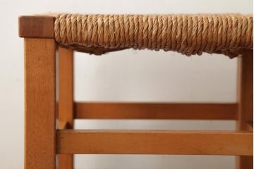 ビンテージ家具　松本民芸家具　初期モデル　ラッシスツール2脚セット(チェア、椅子)(R-038900)