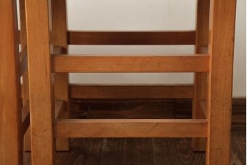 ビンテージ家具　松本民芸家具　初期モデル　ラッシスツール2脚セット(チェア、椅子)(R-038901)