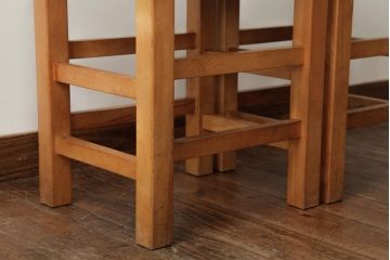 ビンテージ家具　松本民芸家具　初期モデル　ラッシスツール2脚セット(チェア、椅子)(R-038902)