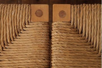 ビンテージ家具　松本民芸家具　初期モデル　ラッシスツール2脚セット(チェア、椅子)(R-038903)