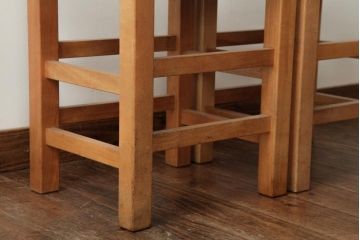 ビンテージ家具　松本民芸家具　初期モデル　ラッシスツール2脚セット(チェア、椅子)(R-038903)