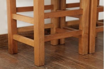 ビンテージ家具　松本民芸家具　初期モデル　ラッシスツール2脚セット(チェア、椅子)(R-038904)