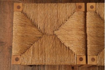 ビンテージ家具　松本民芸家具　初期モデル　ラッシスツール2脚セット(チェア、椅子)(R-038905)