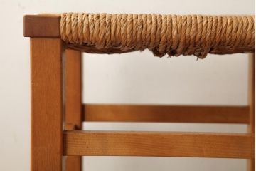 ビンテージ家具　松本民芸家具　初期モデル　ラッシスツール2脚セット(チェア、椅子)(R-038905)