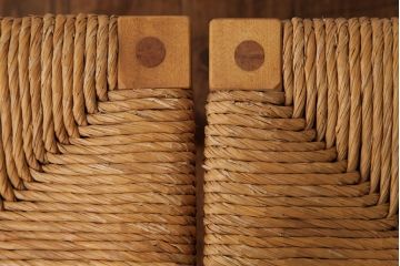ビンテージ家具　松本民芸家具　初期モデル　ラッシスツール2脚セット(チェア、椅子)(R-038905)