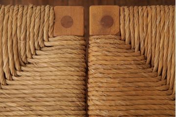 ビンテージ家具　松本民芸家具　初期モデル　ラッシスツール2脚セット(チェア、椅子)(R-038906)