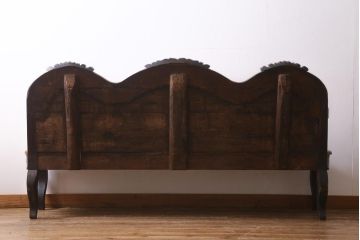 ヴィンテージ家具　エキゾチックなムード漂うベンチ(長椅子、ディスプレイ、ビンテージ)(R-038907)