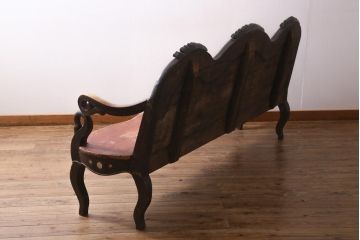 ヴィンテージ家具　エキゾチックなムード漂うベンチ(長椅子、ディスプレイ、ビンテージ)(R-038907)