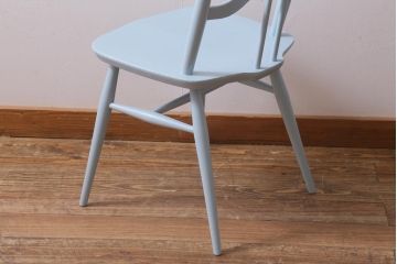 ヴィンテージ家具　イギリスビンテージ　ERCOL(アーコール)　アンティークペイント　希少!洗練された佇まいのラダーバックチェア(ダイニングチェア、椅子)(R-038908)