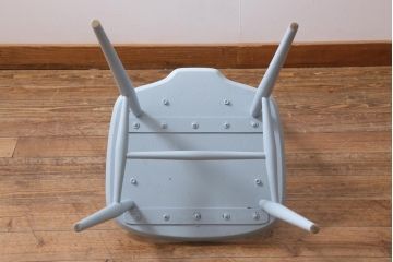 ヴィンテージ家具　イギリスビンテージ　ERCOL(アーコール)　アンティークペイント　希少!洗練された佇まいのラダーバックチェア(ダイニングチェア、椅子)(R-038908)