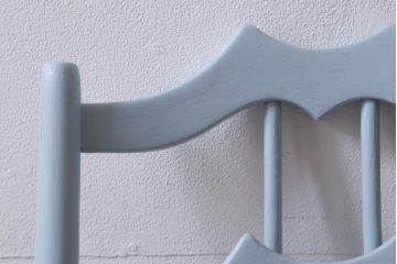 ヴィンテージ家具　イギリスビンテージ　ERCOL(アーコール)　アンティークペイント　希少!洗練された佇まいのラダーバックアームチェア(ダイニングチェア、椅子)(R-038909)